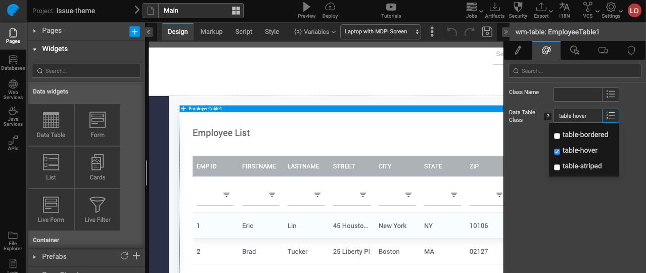 datatable styles